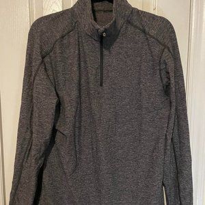 Men's Lululemon Half Zip Heathered Black Size M